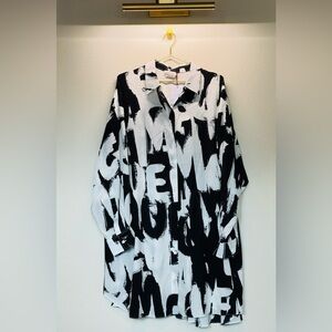 Alexander McQueen Monochrome Graphic Dress